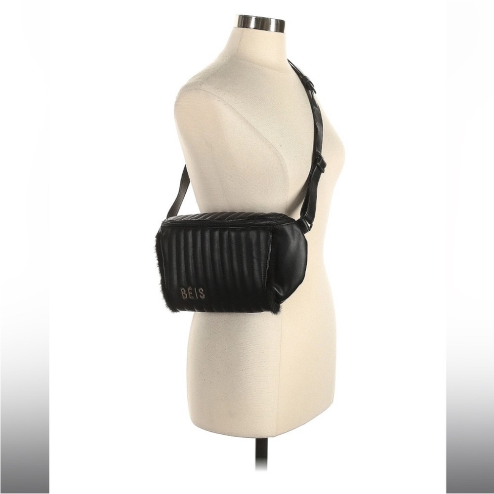 BEIS Black Quilted Shoulder Bag